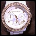 Michael Kors Accessories | Michael Kors White Ceramic Watch. | Color: Gold/White | Size: Os