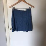 Madewell Skirts | Denim Skater Mini Skirt | Color: Blue | Size: 0