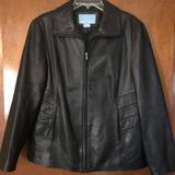 Nine West Jackets & Coats | Leather Jacket | Color: Black | Size: Xl