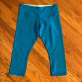 Lululemon Athletica Pants & Jumpsuits | Lululemon Blue Size 6 Capri Workout Pant | Color: Blue | Size: 6