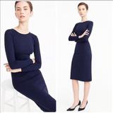 J. Crew Dresses | J. Crew 365 Navy Long Sleeve Sheath Dress Size M | Color: Blue | Size: M