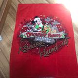 Disney Other | Disneyland Resort Santas Reindeer Round-Up Blanket | Color: Black/Red | Size: 36x48