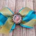 Disney Accessories | Jasmine Hair Bow Clip | Color: Blue/Gold | Size: Osg