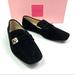 Kate Spade Shoes | Kate Spade Darien Suede Loafers | Color: Black/Gold | Size: 7