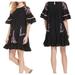 Free People Dresses | Free People Pavlo Embroidered Tunic Dress Sz Small | Color: Black/Purple | Size: S