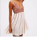 Free People Dresses | Free People Glitter Girl Slip | Color: Cream/Pink | Size: Xs