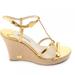 Michael Kors Shoes | Michael Kors Kami Wedge Sandal In Pale Gold | Color: Gold | Size: 10
