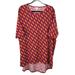 Lularoe Tops | ***Lularoe Purple Red Geometric Print Short Sleeve | Color: Purple/Red | Size: Xl