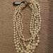 J. Crew Jewelry | J.Crew Pearl Twisted Hammok Necklace. Color: Pearl | Color: White | Size: 21"