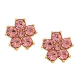 Kate Spade Jewelry | Kate Spade Pink Gleaming Gardenia Crystal Flower Earrings | Color: Gold/Pink | Size: Os