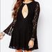 Free People Dresses | Free People Teen Witch Black Lace Dress | Color: Black | Size: Xs