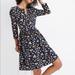 Madewell Dresses | Madewell Silk Shirred Keyhole Dress In Petal Party | Color: Blue | Size: 4