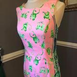 Lilly Pulitzer Dresses | Lilly Pulitzer Mila Stretch Shift Coral Reef - Nwt | Color: Green/Pink | Size: 00