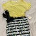 Lularoe Skirts | Lularoe Cassie Pencil Skirt (M) | Color: Black/Yellow | Size: M