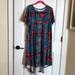 Lularoe Dresses | Lularoe Carly Dress M | Color: Blue/Red | Size: M