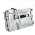 Coach Bags | Coach Swagger Wristlet Silver Leather Crossbody | Color: Black/Silver | Size: Os