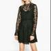 Zara Dresses | Nwot Zara Hunter Green Lace Dress With Silk Slip | Color: Green | Size: S