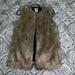 Zara Jackets & Coats | Faux Fur Vest | Color: Brown/Tan | Size: M