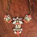 J. Crew Jewelry | J. Crew Stone And Crystal Statement Necklace | Color: Gold/Red | Size: Os
