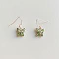 Brandy Melville Jewelry | Light Green Butterfly Earrings | Color: Green/Silver | Size: Earrings