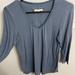 Anthropologie Tops | Anthro Pure + Good Blue Mixed Media Knit Top Small | Color: Blue | Size: S