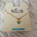 Disney Jewelry | December Birthstone Mickey Necklace | Color: Blue/Gold | Size: Os