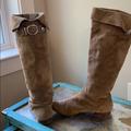 Coach Shoes | Coach Suede Boots 7.5 | Color: Tan | Size: 7.5