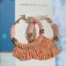 American Eagle Outfitters Jewelry | Fringe Beaded Hoop Earring | Color: Gold/Pink | Size: Os