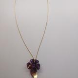 Kate Spade Jewelry | Kate Spade New Purple & Lavender Flower Necklace | Color: Gold/Purple | Size: 16" X 1"