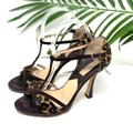 Michael Kors Shoes | Michael Kors Peyton Cheetah Print Heels 7 | Color: Black/Brown | Size: 7