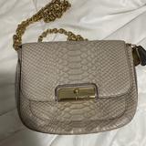 Coach Bags | Coach Kristin Embossed Python Crossbody | Color: Gray/White | Size: Os