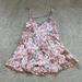 Brandy Melville Dresses | Brandy Melville Rose Flower Dress Rayon John Galt | Color: Green/Pink | Size: S