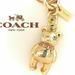 Coach Accessories | Coach 3d Bear Bag Charm Key Chain Nwt F 87166 Gold | Color: Gold | Size: Os