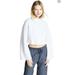 Free People Sweaters | Free People Heather Gray Cropped Soft Sweater Sz L | Color: Gray | Size: L