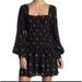 Free People Dresses | Free People Two Faces Print Mini Dress L | Color: Black | Size: L