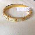 Coach Jewelry | Brand New Coach Heart Bangle/ Bracelet | Color: Gold/White | Size: Os