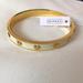 Coach Jewelry | Brand New Coach Heart Bangle/ Bracelet | Color: Gold/White | Size: Os