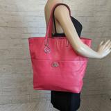 Coach Bags | Coach Genuine Leather Large Legacy Tote Bag | Color: Pink/Silver | Size: Os