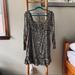 Free People Dresses | Free People Floral Dress Long Sleeves Size 8 | Color: Black/Blue | Size: 8