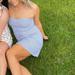 Brandy Melville Dresses | Brandy Melville Tank Top Dress | Color: Blue/White | Size: One Size