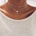 Urban Outfitters Jewelry | Layered Heart Choker Necklace [Silver] | Color: Silver | Size: Os