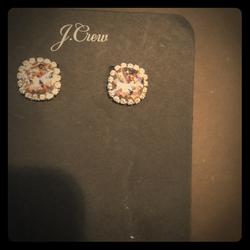 J. Crew Jewelry | J Crew Studs In Pink Crystal. | Color: Pink | Size: Os