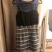 Anthropologie Dresses | Anthropologie Navy & Gray Dress | Color: Blue/Gray | Size: 10