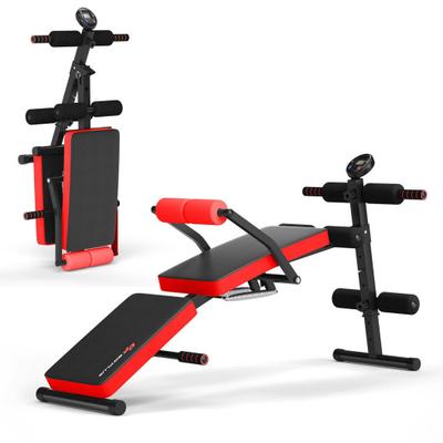 Costway Adjustable Sit Up Bench with LCD Monitor-R...