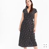 J. Crew Dresses | J Crew Midi Wrap Dress | Color: Black | Size: M