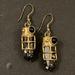 Free People Jewelry | Free People Black Onyx Sea Jasper Crystal Point Gypsy Earrings | Color: Black/Gold | Size: Os