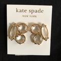 Kate Spade Jewelry | Kate Spade Earrings - White & Gold | Color: Gold/White | Size: Os