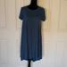 Lularoe Dresses | Lularoe Denim Blue Carly Dress Sz Xs Nwot | Color: Blue | Size: Xs