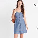 Madewell Dresses | Madewell Chambray Cutout Cami Minidress | Color: Blue | Size: 12