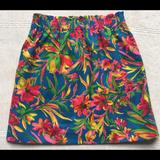 J. Crew Skirts | J. Crew Printed Floral Mini Skirt, Size 4, Bright | Color: Blue/Pink | Size: 4